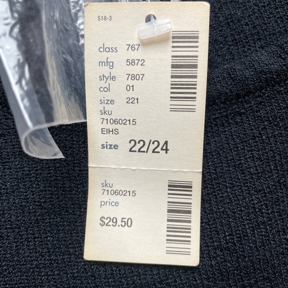 Venezia Jeans Co Black Sleeveless Sweater. New with tags. Size 22/24 - Picture 7 of 8